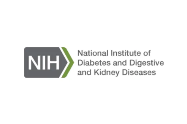 Logga med bokstäverna NIH och texten: National Institute of Diabetes and Digestive and Kidney Diseases. Logga.